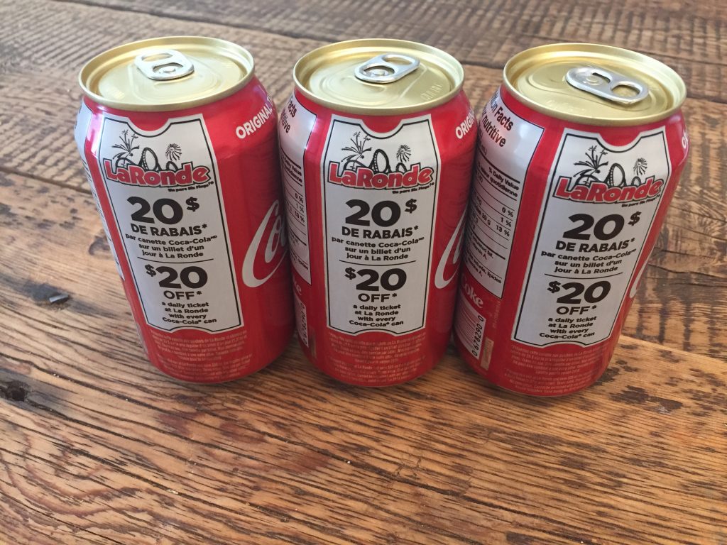 Rabais 20$ cannette Coca Cola