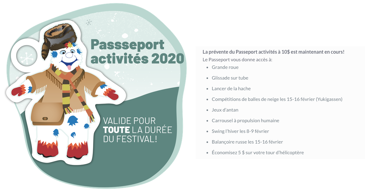 Rabais sur le passeport d'activités du Festival Feu et Glace de Repentigny