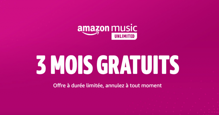 Amazon Music Unlimited : 3 mois gratuits